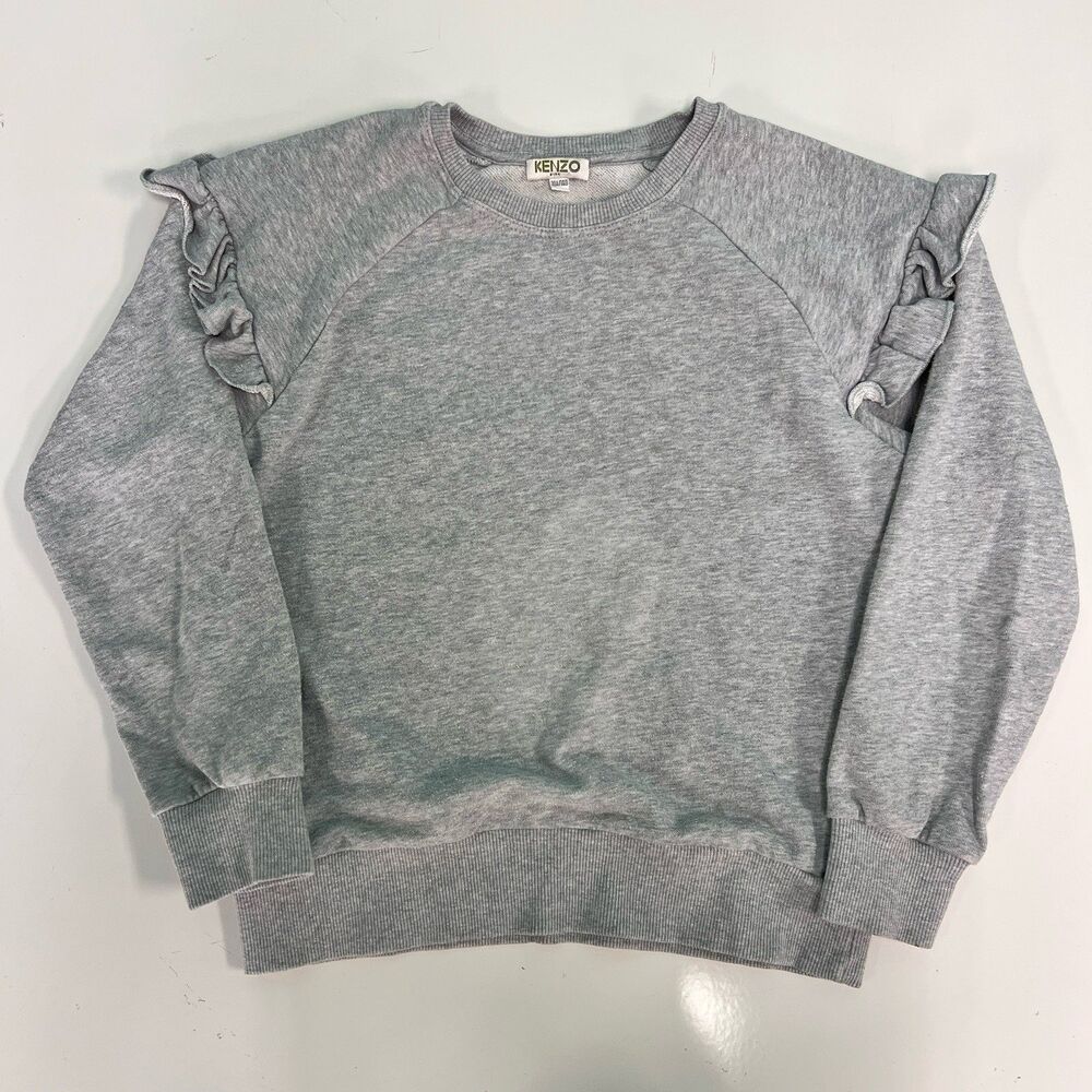 KENZO KIDS Girls' Ruffle preppy Sewatshirt top sweater pullover 4 years A000180